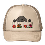 Black Labrador watching you Hats