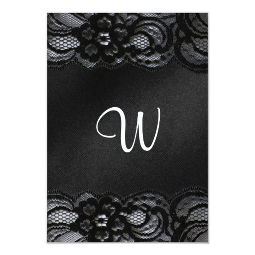 Black Lace and Satin Bachelorette Party Invitation