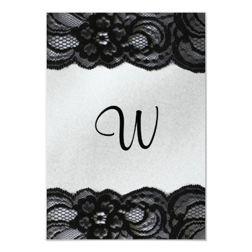 Black Lace and Satin Bachelorette Party Invitation