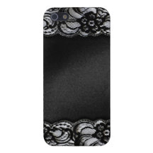 Black Lace and Satin iPhone 5 Covers