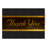 Black Lace & Banner Thank You Card
