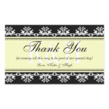 Black lace border thank you out of town gift bag rectangular stickers