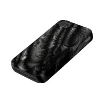 Black Lace Fractal Iphone 4 Tough Case