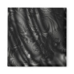 Black Lace Fractal Fridge Magnet