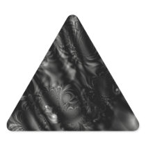 Black Lace Fractal Triangle Sticker