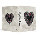 Black Lace Heart binder