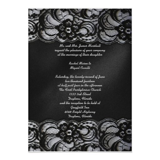 Black Lace Invitation