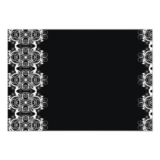 Black Lace Invite Response Card