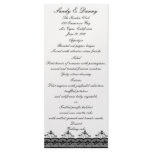 Black Lace Menu Card Rack Cards
