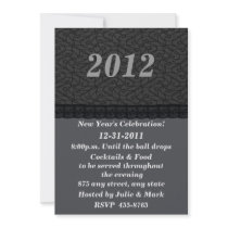 Black Lace New Year's Invitation