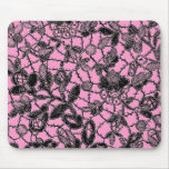 black lace over pink feminine mousepads
