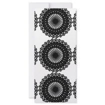 Black Lace Pattern Design. Custom Rack Card Design