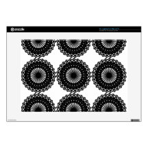Black Lace Pattern Design. Custom Skin For Laptop