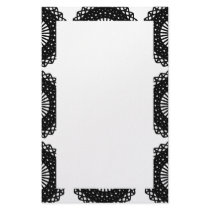 Black Lace Pattern Design. Custom Stationery