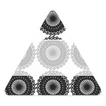 Black Lace Pattern Design. Custom Stickers
