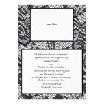 Black Lace Photo Wedding Invitations