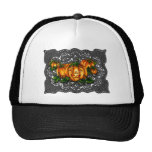 BLACK LACE, PUMPKIN PATCH by SHARON SHARPE Trucker Hats
