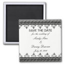 Black Lace Save The Date Magnet