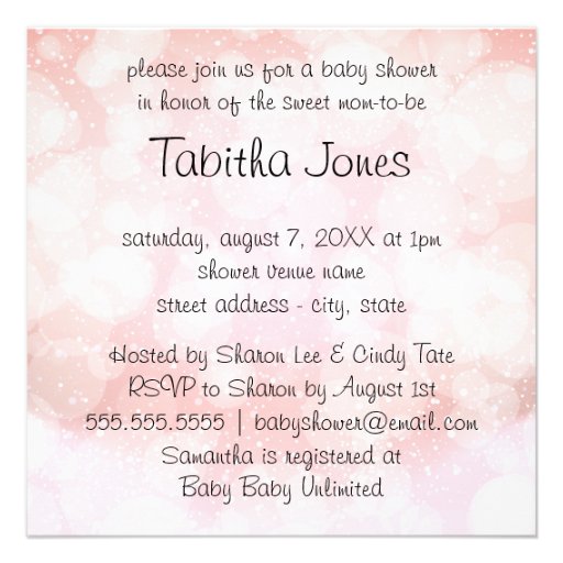Black Lace Umbrella Pink Baby Sprinkle Baby Shower Custom Invites