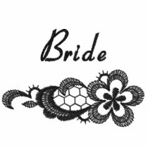 Black Lace Wedding - Bride embroidered shirts