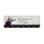 Black Lace Wedding Custom Return Address Label