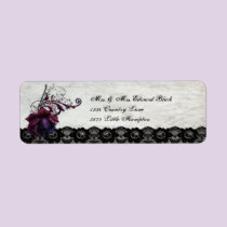 Black Lace Wedding labels
