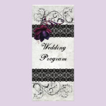 Black Lace Wedding Program invitations