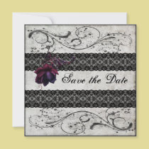 Black Lace Wedding Save the Date invitations