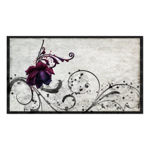 Black Lace Wedding Suite Placecards Business Card (back side)