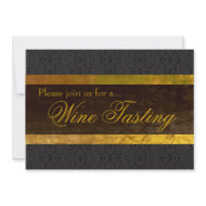 Black Lace Wine Tasting Invitation invitation