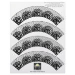 Black Lacy Cupcake Wrapper Letterhead Template