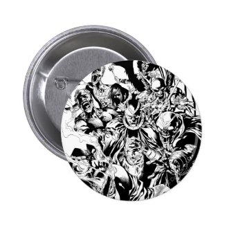 Black Lantern Corps - Black and White Pinback Buttons