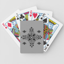 Black Leaf Cross Poker Deck