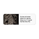 Black Leather and Laces Return Address Labels