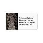 Black Leather and Laces Personalized Address Label