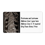 Black Leather and Laces Shipping Labels