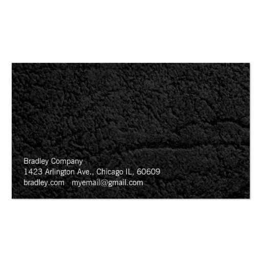 Black Leather Box Business Card Templates (back side)