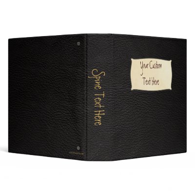 Black Leather Custom 1.5" Binder by thebindery