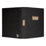 Black Leather Custom 1.5 inch Binder