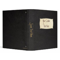 Black Leather Custom 1" Binder