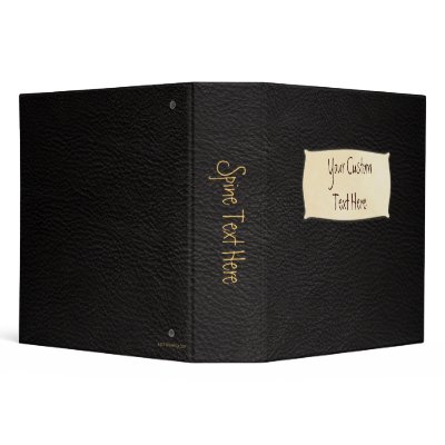 Black Leather Custom 2" Binder by thebindery