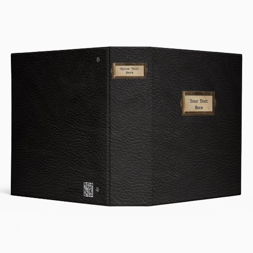 Black Leather Custom 2" Binder