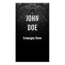 Black leather finely decorated business card template