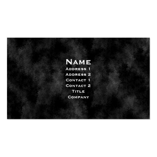 Black Leather Gothic Business Card (front side)