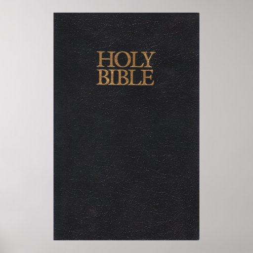 Black Leather Holy Bible Cover Print | Zazzle