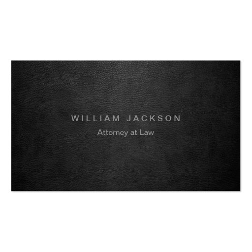 Black Leather Look Business Card Template (front side)