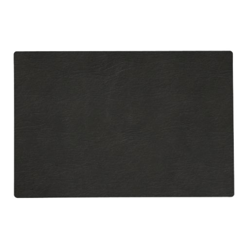 Black Leather Look Laminated Placemat Zazzle
