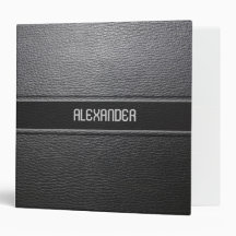 Black Leather Look Pattern-Template Vinyl Binders