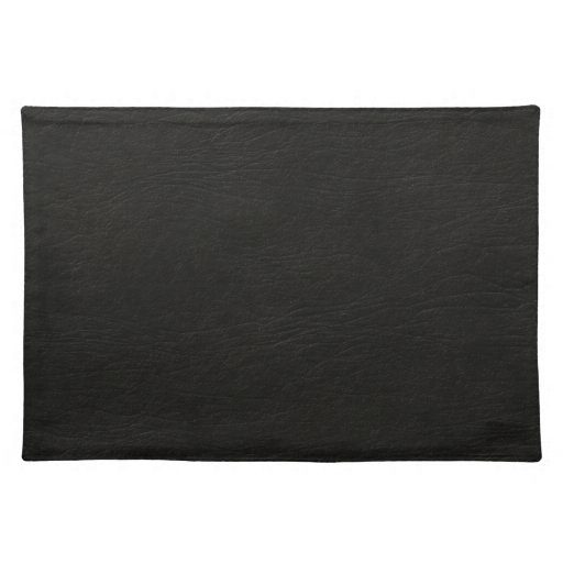 Black Leather Look Placemat Zazzle