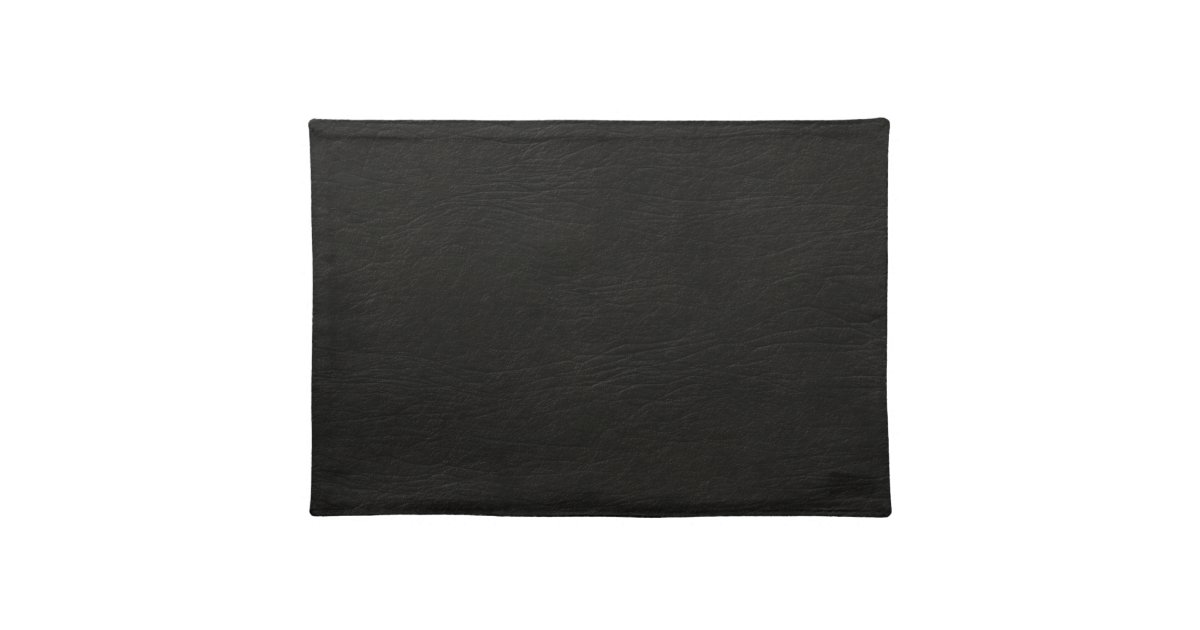 Black Leather Look Placemat Zazzle